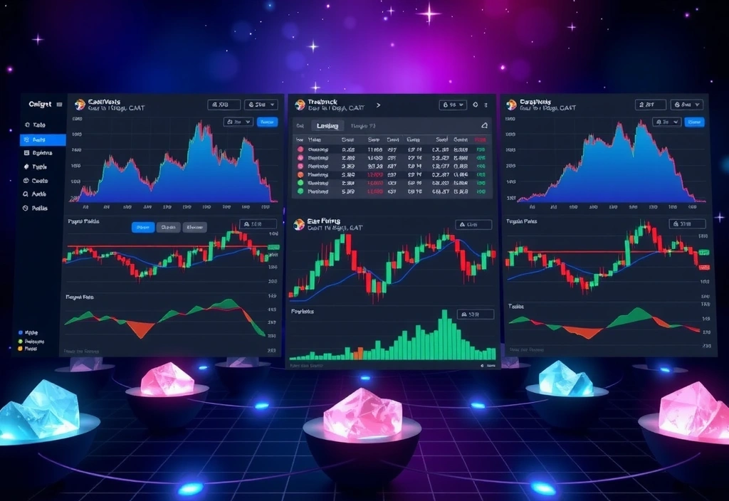 Advanced trading dashboard showing real-time charts and data